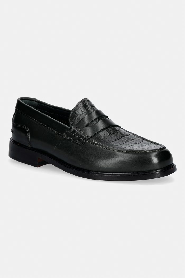 Clarks Originals CraftJames Lo mokasyny męskie skórzane zielony 26179695