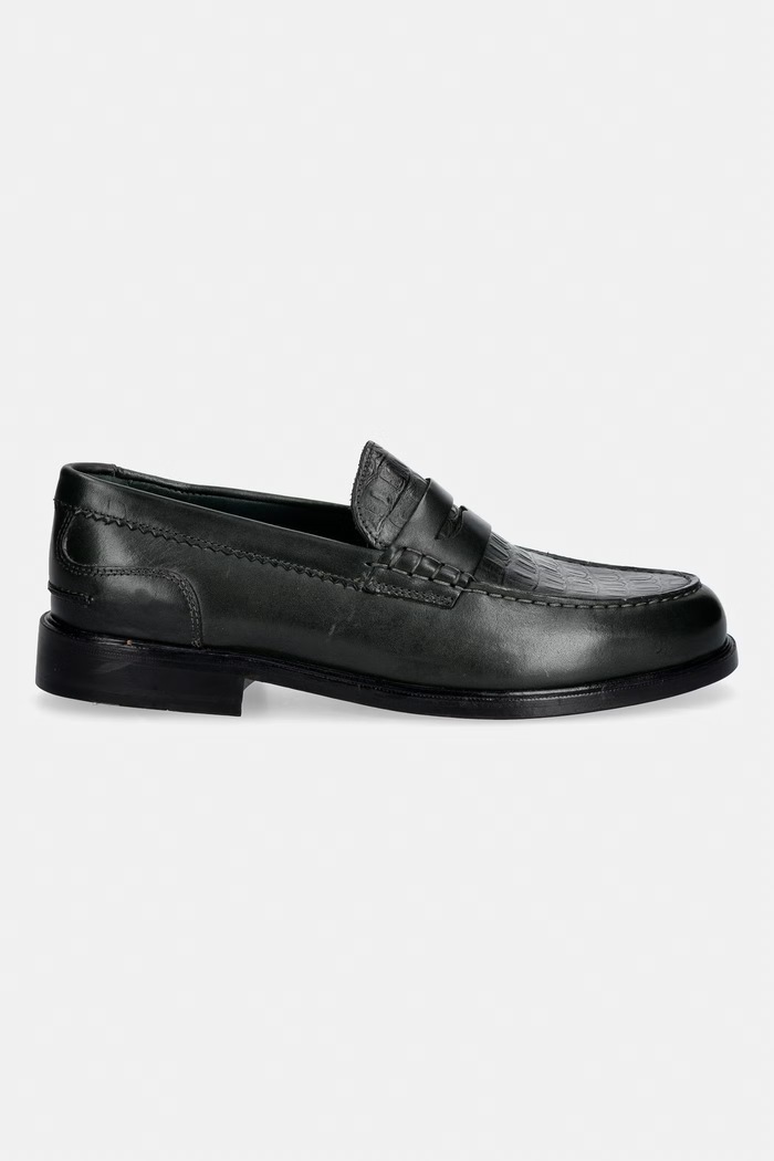 Clarks Originals CraftJames Lo mokasyny męskie skórzane 26179695 zielony SS26