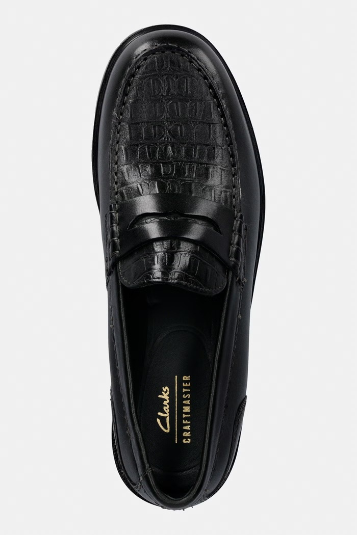 Clarks Originals CraftJames Lo mokasyny męskie skórzane zielony 26179695