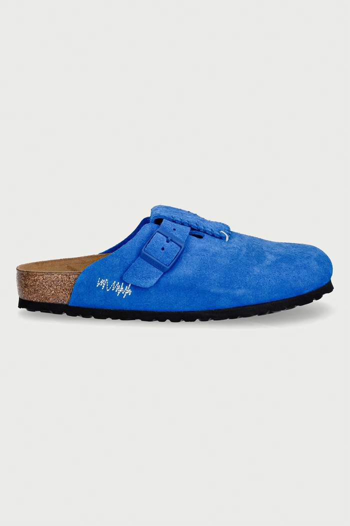 Birkenstock 1774 x ADER ERROR boston klapki mules męskie zamszowe 1033806 niebieski SS26