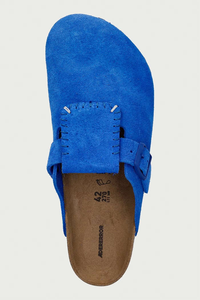 Birkenstock 1774 x ADER ERROR boston klapki mules męskie zamszowe niebieski 1033806