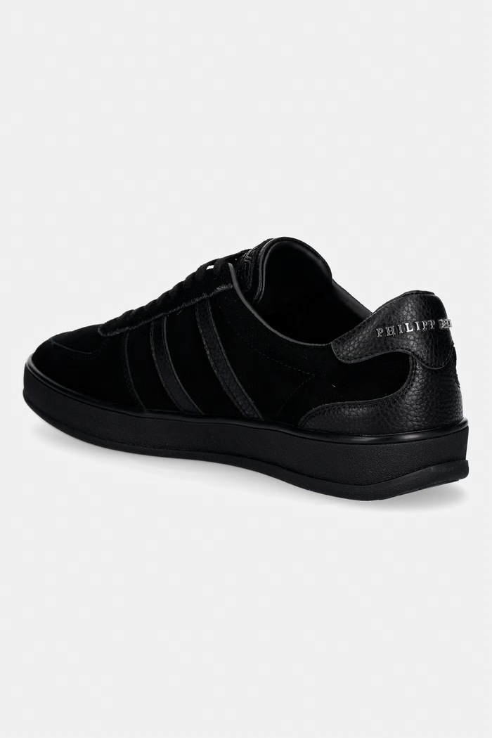 Obuwie Philipp Plein Lo-Top Sneaker Retro Rebel sneakersy męskie zamszowe USC0941.PLE010N.0202 czarny