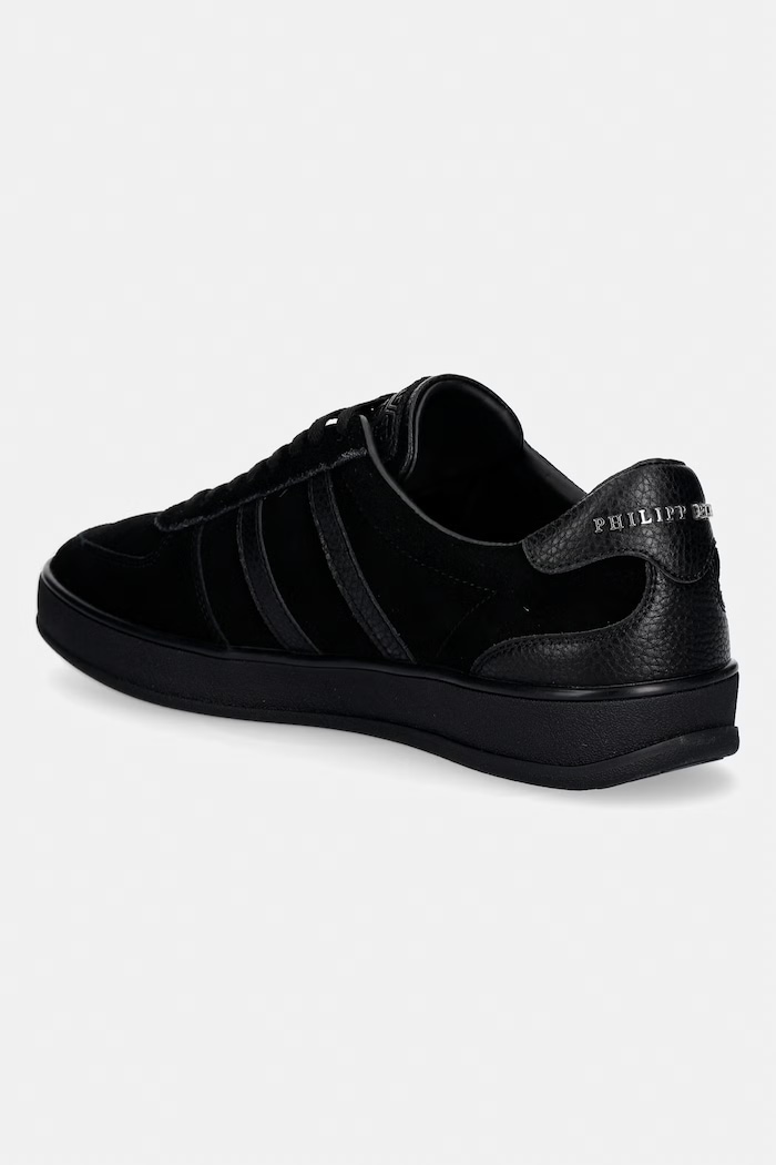 Obuwie Philipp Plein Lo-Top Sneaker Retro Rebel sneakersy męskie zamszowe USC0941.PLE010N.0202 czarny