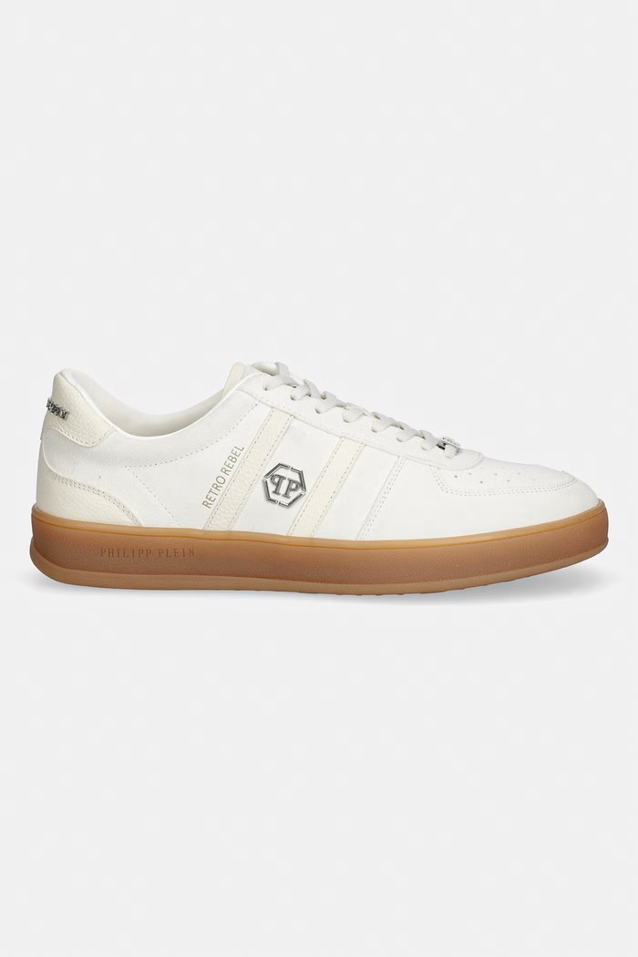 Philipp Plein Lo-Top Sneaker Retro Rebel sneakersy męskie zamszowe USC0941.PLE010N.01 beżowy SS26
