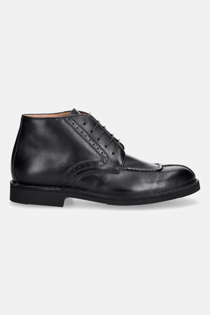 Fracap półbuty męskie skórzane C410. czarny SS26