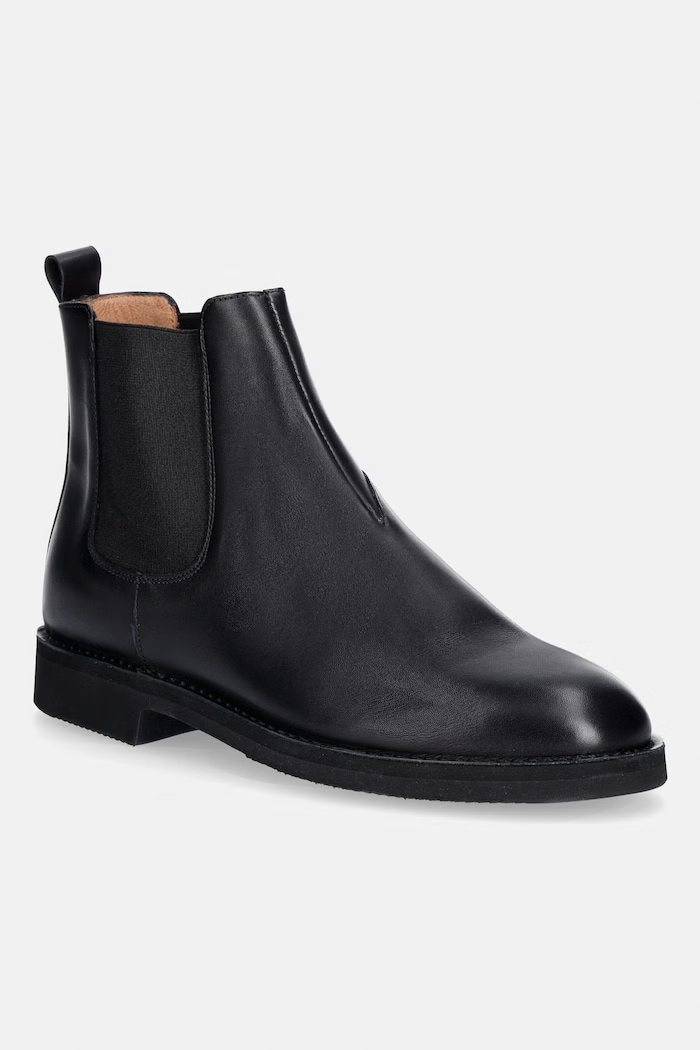 Fracap Kotníkové Chelsea boty pánské kožené černá C620.