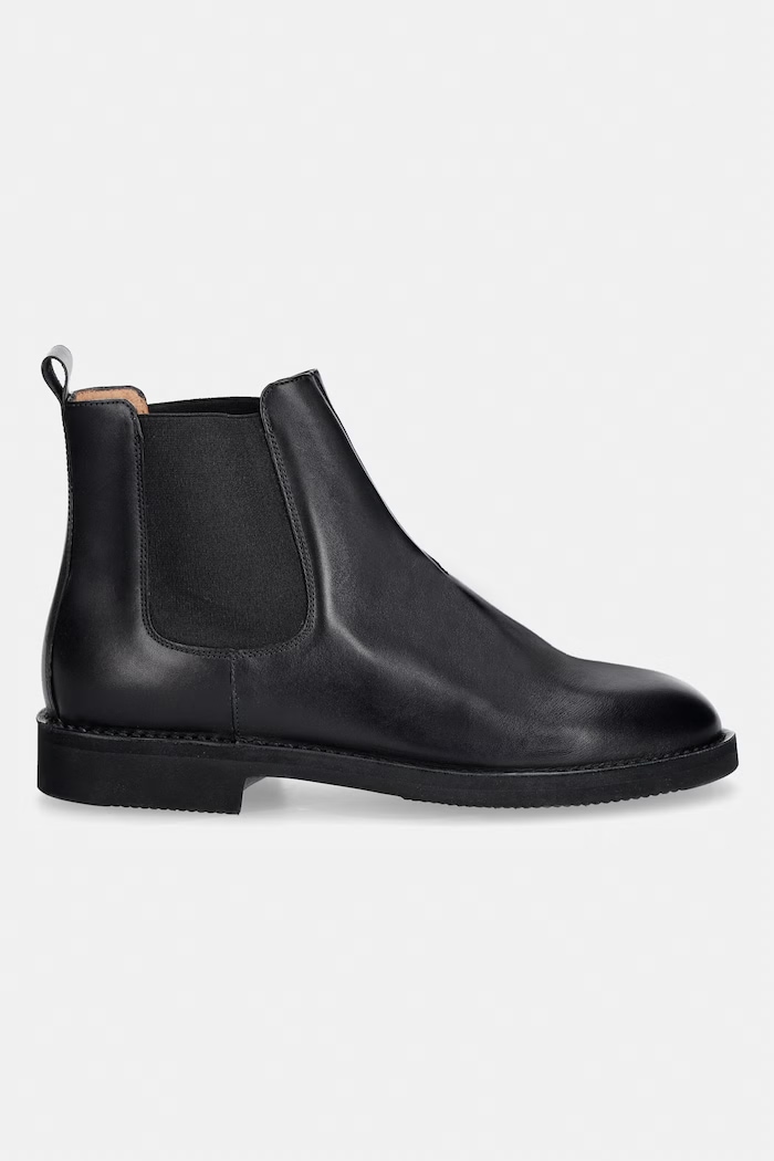 Fracap Chelsea čižmy pánske kožené C620. čierna SS26
