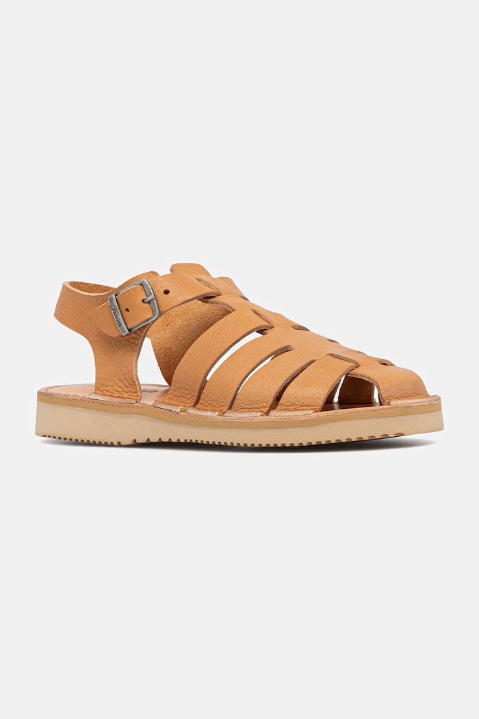 Fracap CHELSEA C620 sandały z zakrytymi palcami damskie skórzane beżowy C620