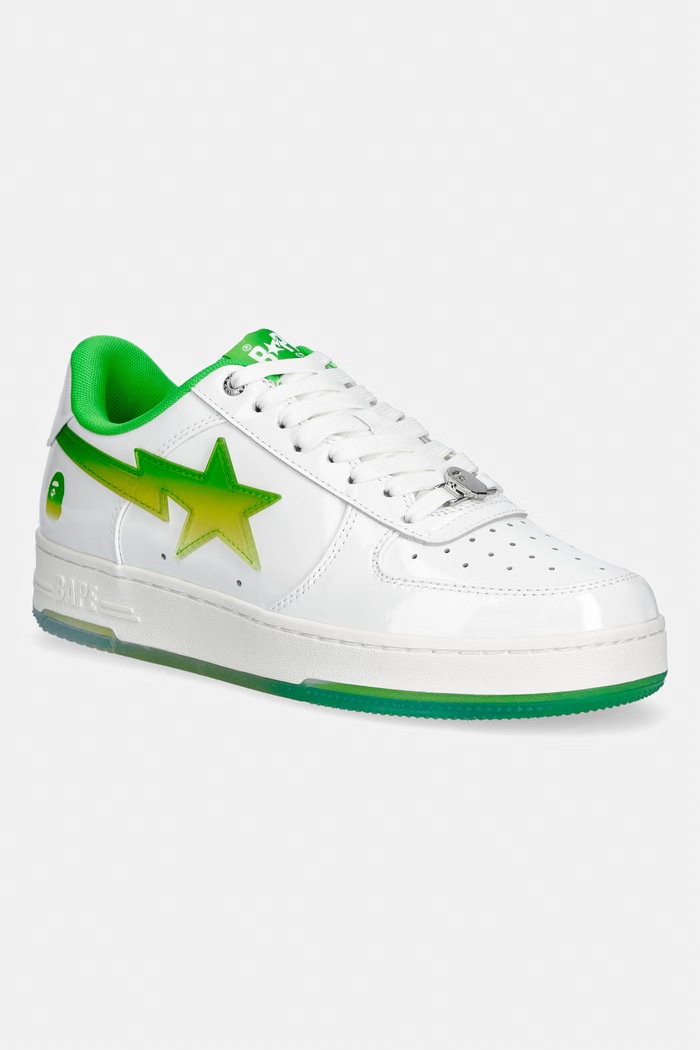 A Bathing Ape STA #4 sneakersy męskie skórzane biały 0ZXSHM304911Q