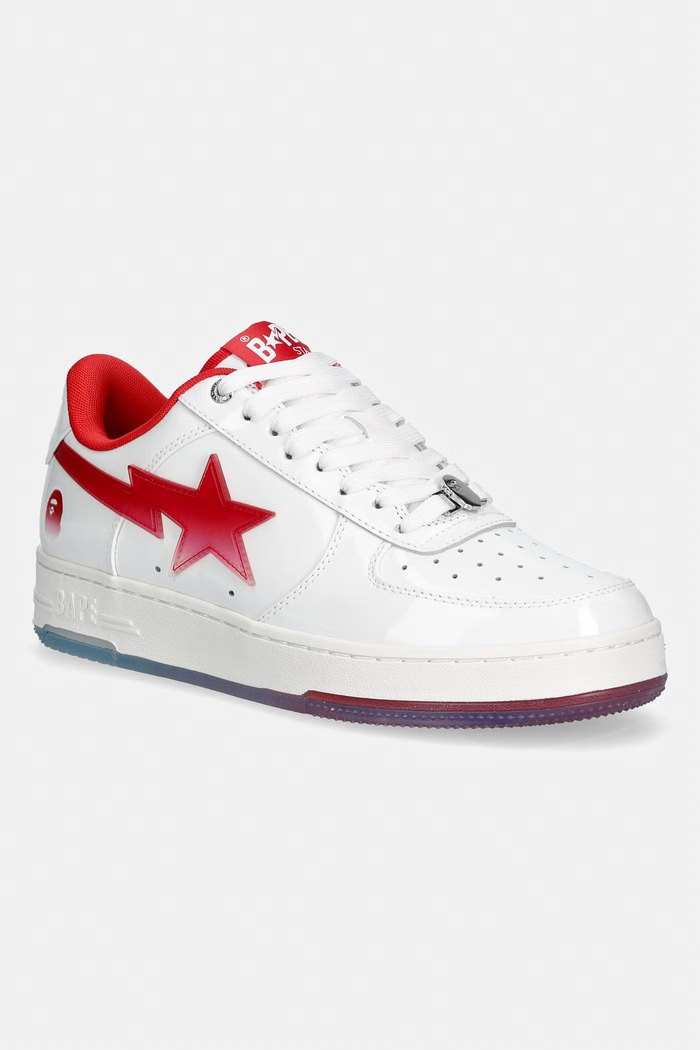A Bathing Ape STA #4 sneakersy męskie skórzane biały 0ZXSHM304911Q