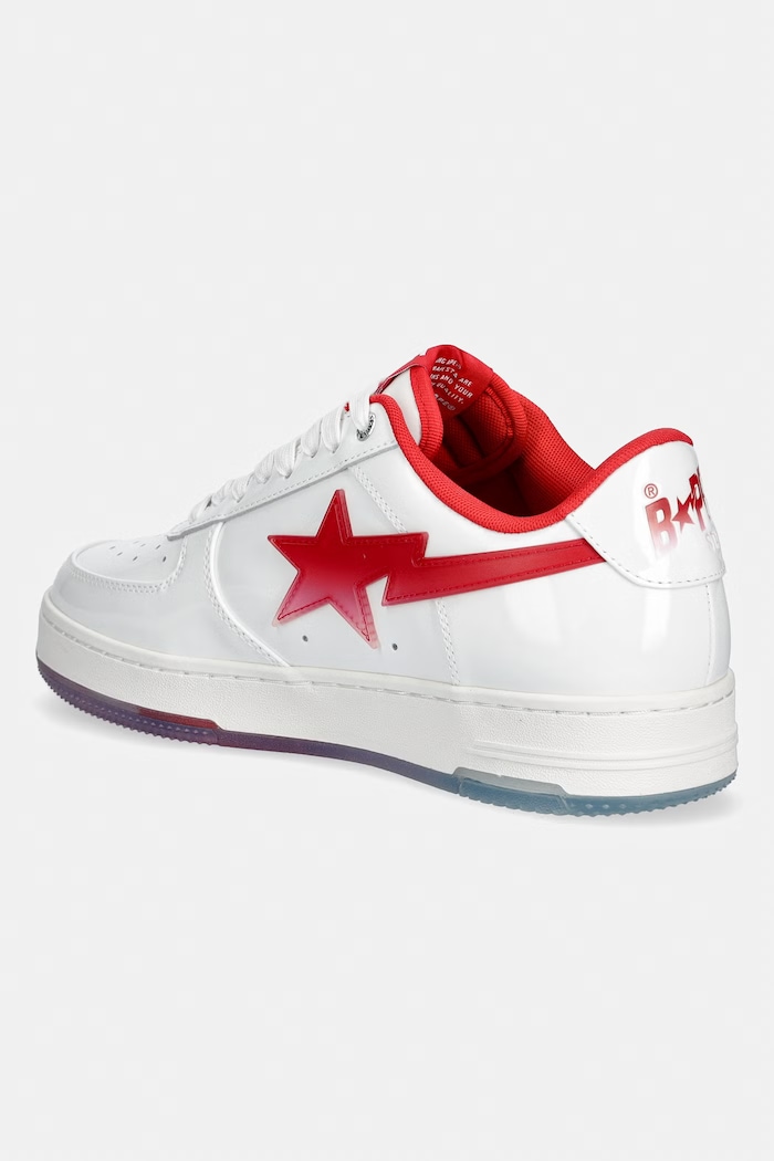 Obuwie A Bathing Ape STA #4 sneakersy męskie skórzane 0ZXSHM304911Q biały