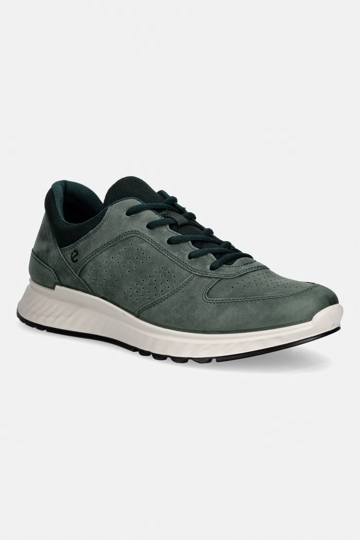 Ecco EXOSTRIDE M LOW sneakers pentru bărbați, din piele întoarsă verde 835314.02592