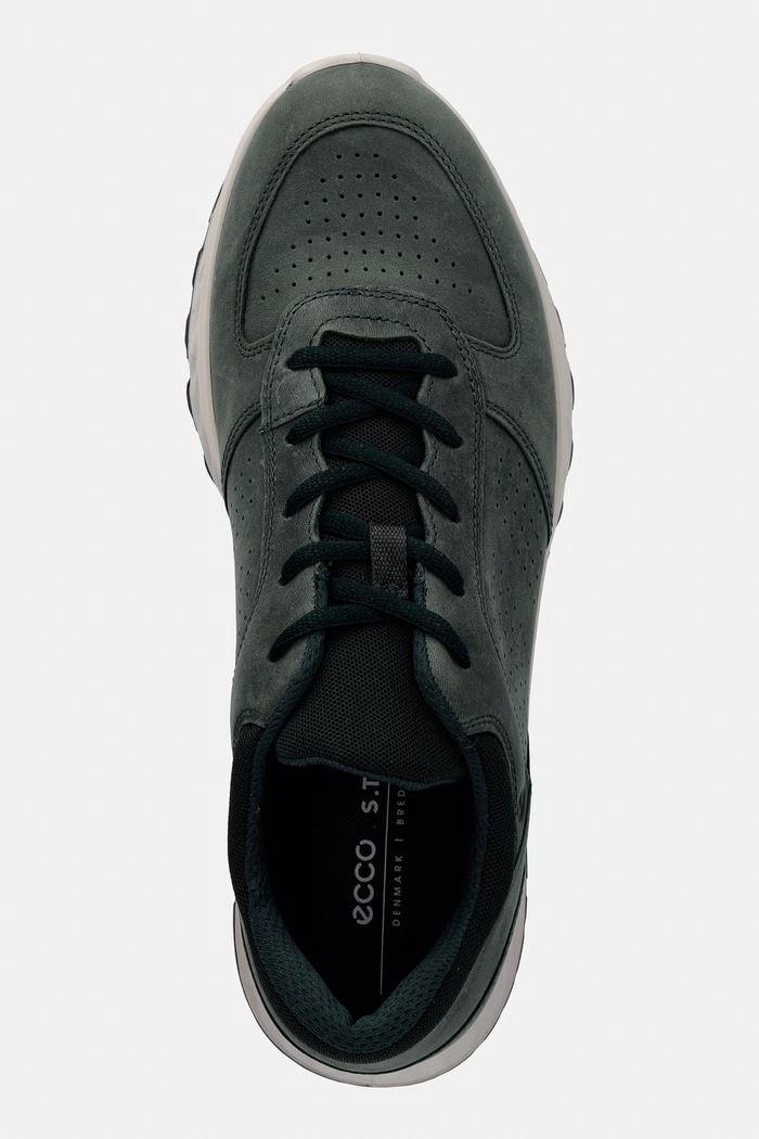 Ecco EXOSTRIDE M LOW sneakers pentru bărbați, din piele întoarsă verde 835314.02592