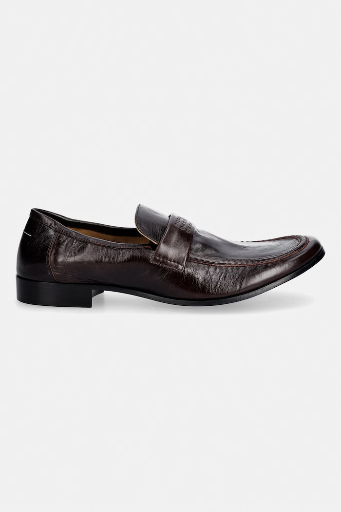 MM6 Maison Margiela Moccasins Men's leather SH3WR0008.P7560 brown SS26