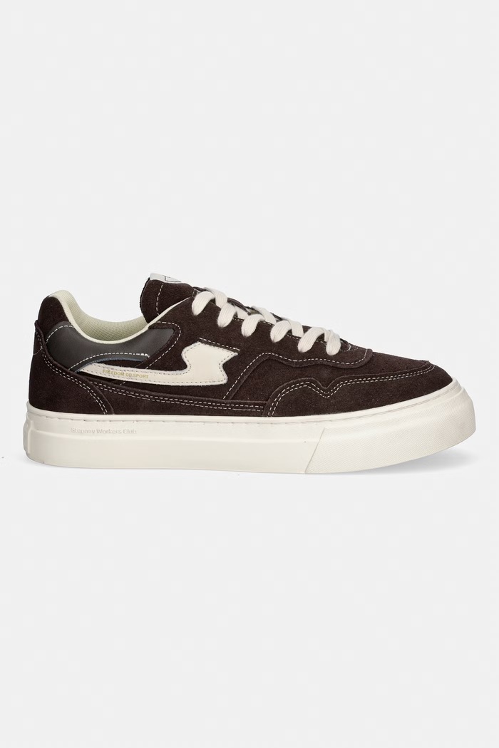 Stepney Workers Club PEARL II S-STRIKE SUEDE sneakersy męskie zamszowe YA29215 brązowy SS26