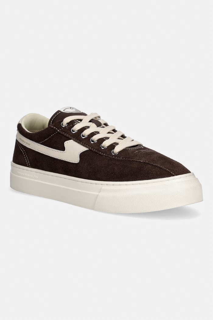 Stepney Workers Club DELLOW S-STRIKE SUEDE sneakersy męskie skórzane brązowy YA25215