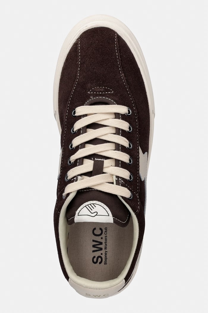 Stepney Workers Club DELLOW S-STRIKE SUEDE sneakersy męskie skórzane brązowy YA25215