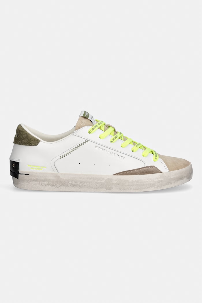 Crime London DISTRESSED sneakers pentru bărbați, din piele 19001PP8.10 bej SS26
