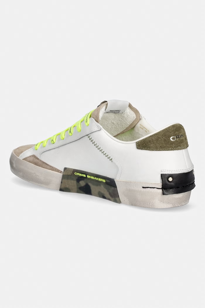 Încălțăminte Crime London DISTRESSED sneakers pentru bărbați, din piele 19001PP8.10 bej