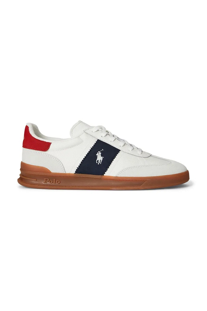 Polo Ralph Lauren sneakers Hrt Aera Pp pelle scamosciata bianco 809P01616001