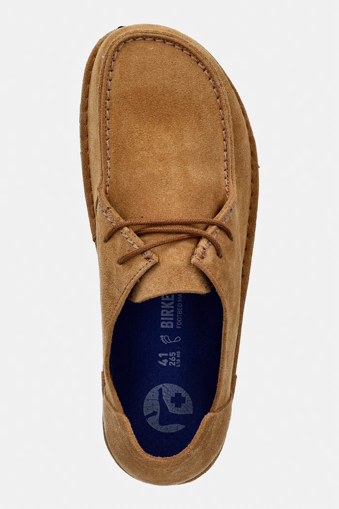 Birkenstock półbuty zamszowe Utti brązowy 1031546