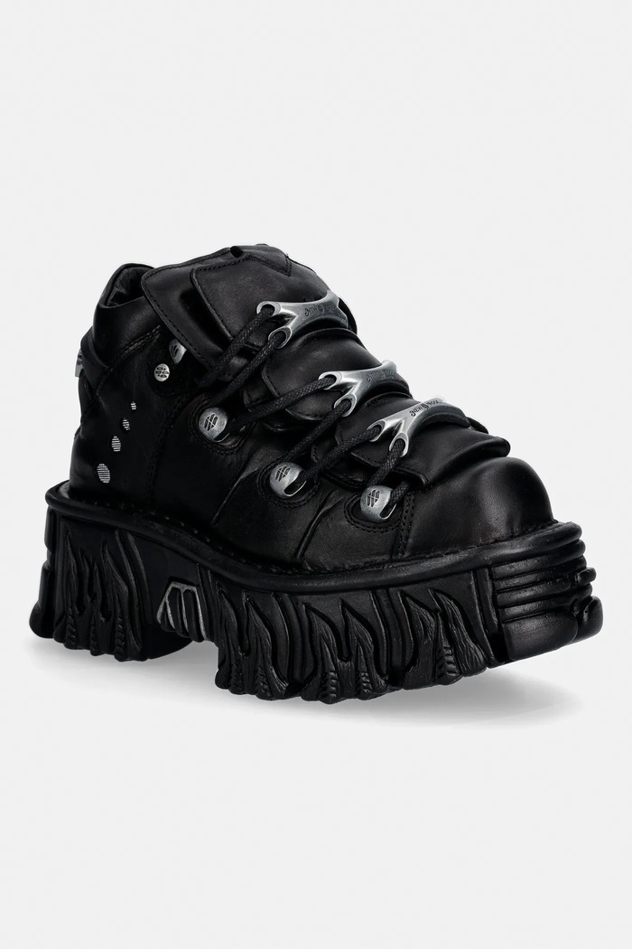 Δερμάτινα sneakers New Rock ITALI NEGRO, NOMADA NEGRO άλλο μαύρο M.106.S71