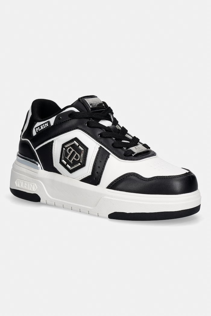 Tenisky Philipp Plein Low-Top SK8R imitácia kože čierna USC0925.PTE003N.0102