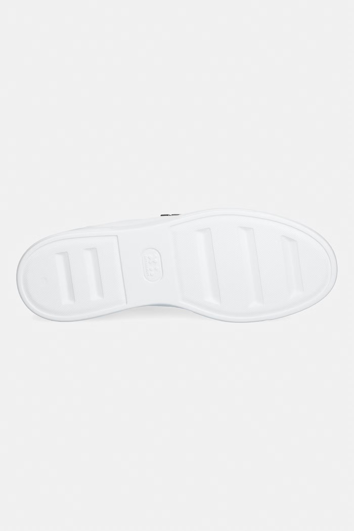 Philipp Plein sneakersy skórzane Leather Lo-Top Hexagon USC0379.PLE075N.01 biały