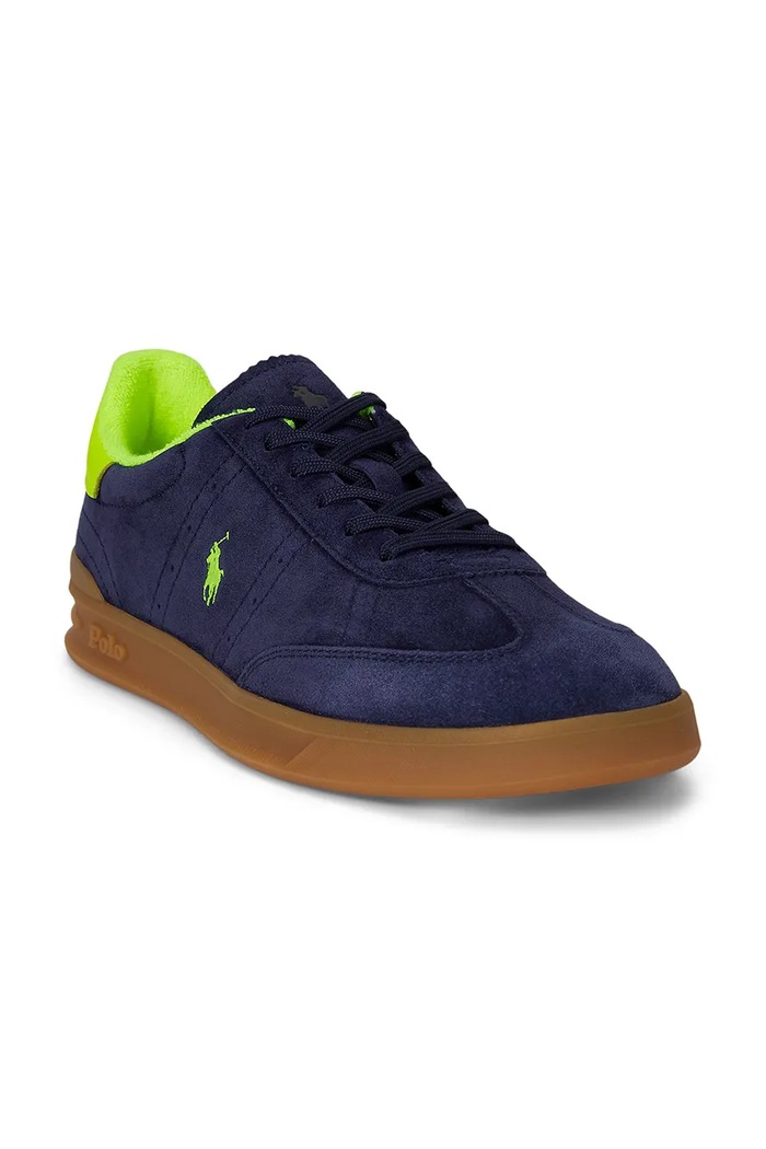 Polo Ralph Lauren sneakers din piele întoarsă Hrt Aera Pp 809P06951002.410 bleumarin SS26