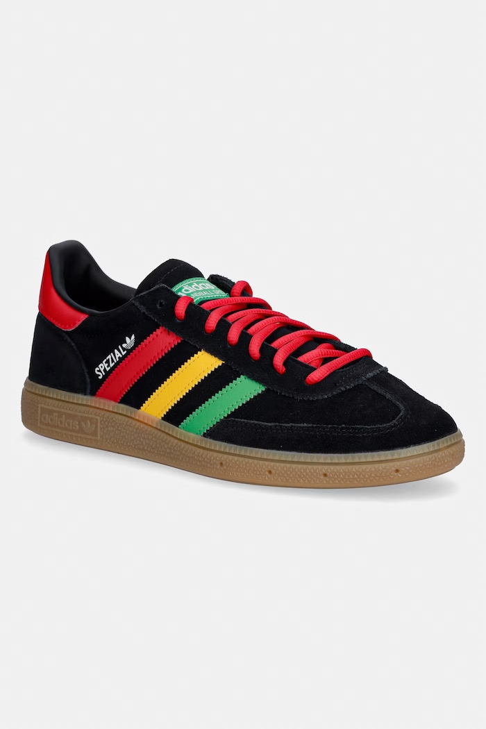 Kožené tenisky adidas Performance HANDBALL SPEZIAL plochá černá HQ9437