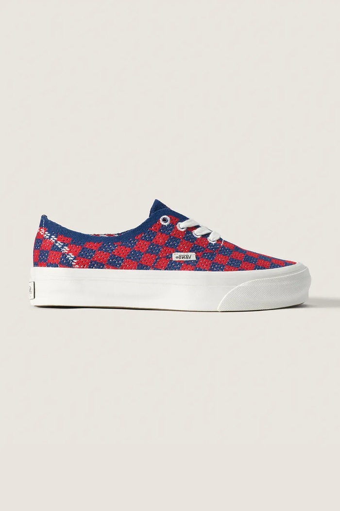 Vans LX Premium Authentic 44 EK Checkerboard tenisky červená VN000EJCRDB1