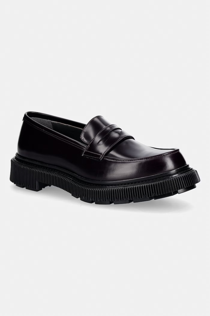 Кожаные мокасины ADIEU Type 159 casual фиолетовой Type.159