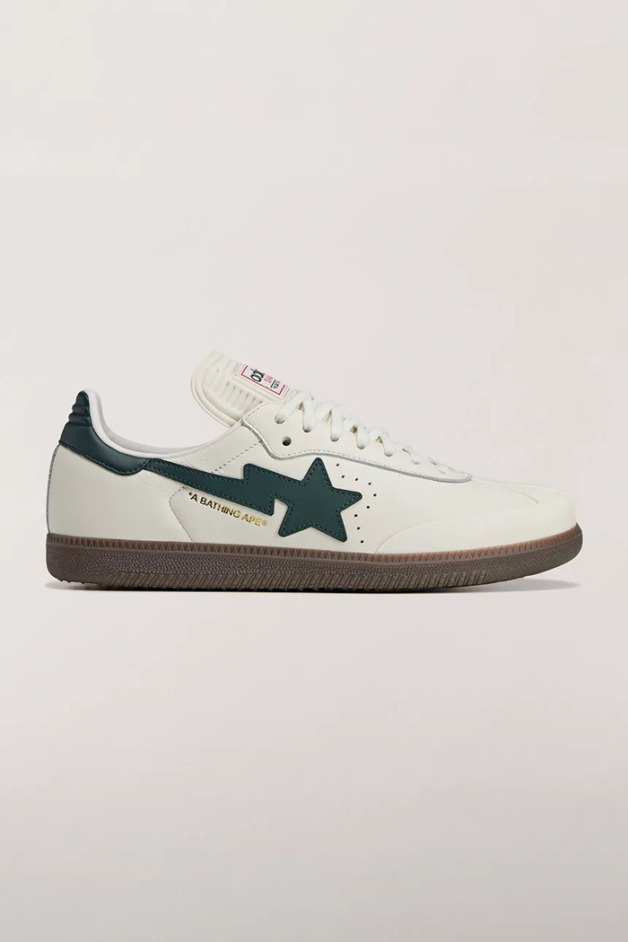 adidas Originals x BAPE leather sneakers grain leather beige KJ8852