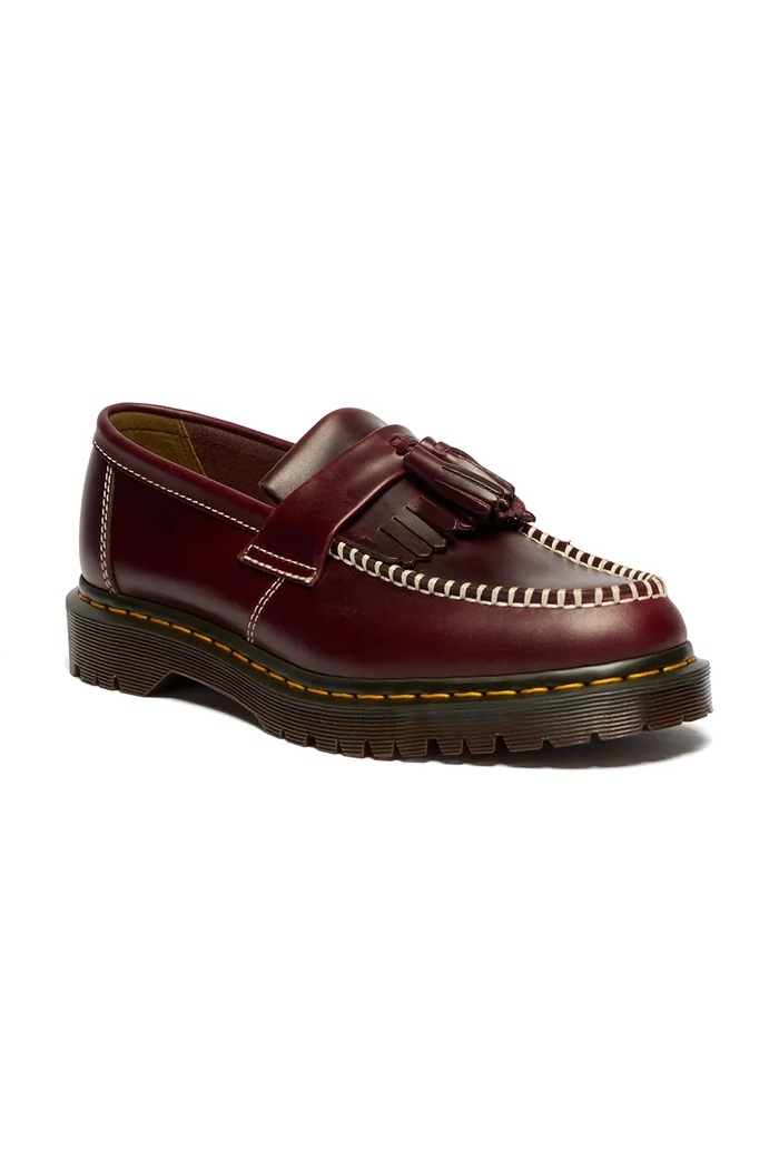 Dr. Martens Adrian Ben Tassel Loafer loafersy skórzane DM42849600 bordowy SS26