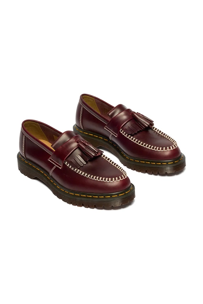 Obuwie Dr. Martens Adrian Ben Tassel Loafer loafersy skórzane DM42849600 bordowy