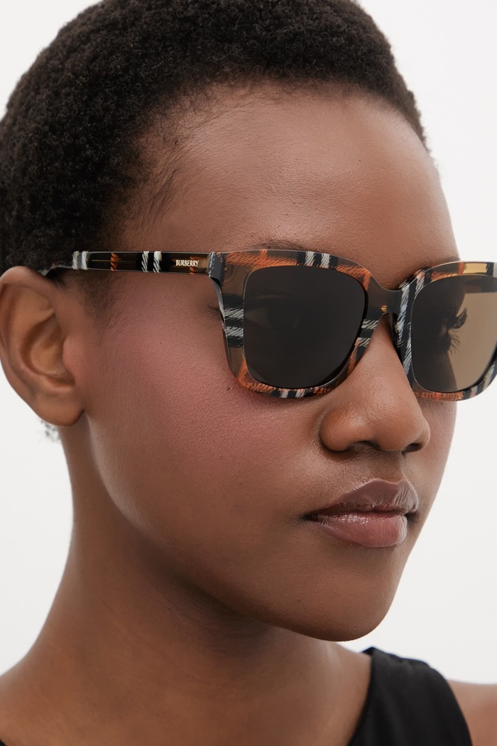 Dodatki Burberry sončna očala ženska 0BE4487 oranžna