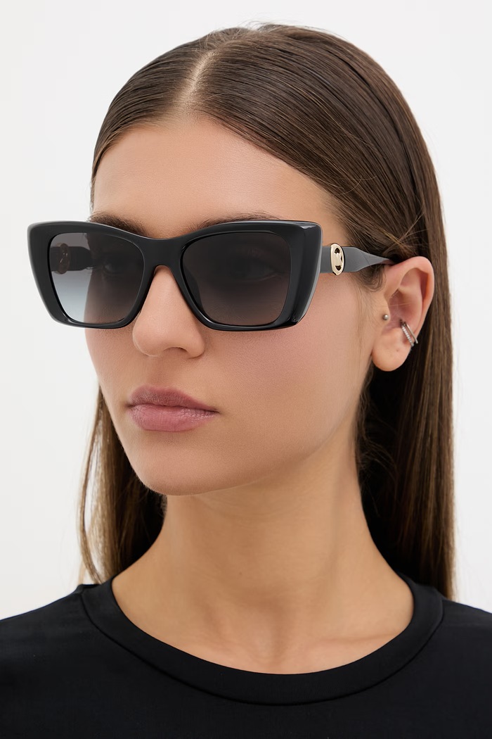 Michael Kors okulary przeciwsłoneczne kocie oczy damskie czarny 0MK2270U
