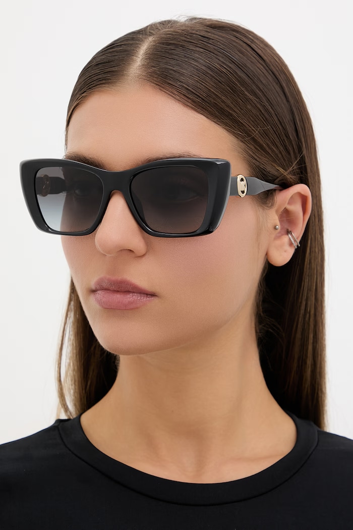 Michael Kors okulary przeciwsłoneczne kocie oczy damskie czarny 0MK2270U