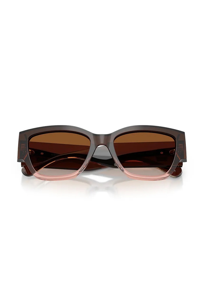 Versace okulary przeciwsłoneczne kocie oczy damskie 0VE4509U brązowy