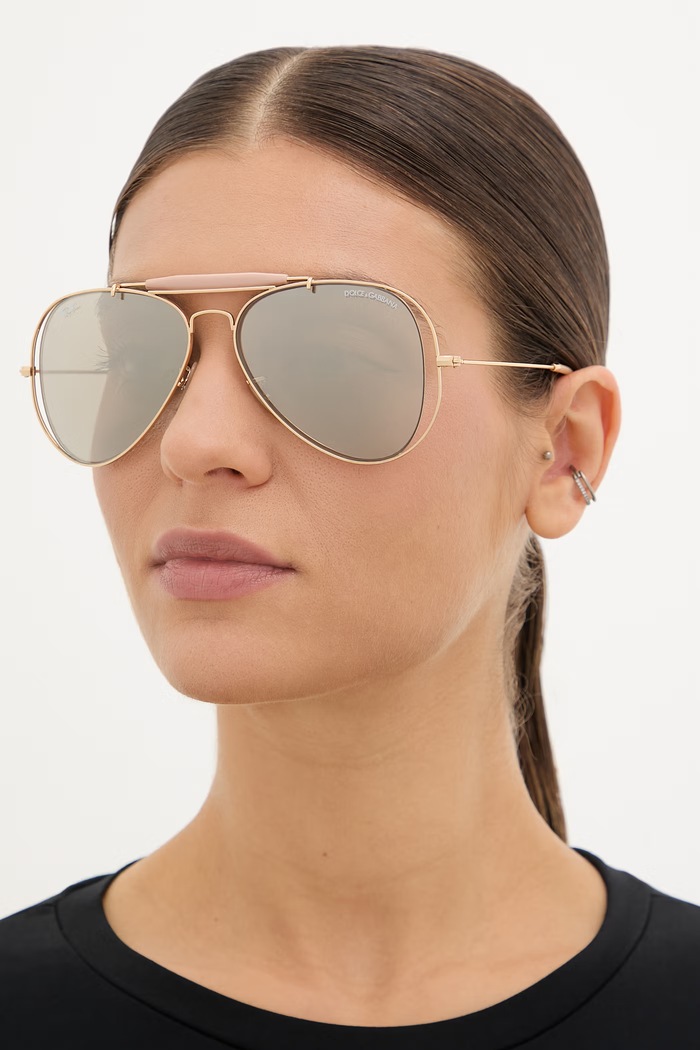 Ray-Ban ochelari de soare aviator pentru femei RAY-BAN X DOLCE&GABBANA aur 0RB3029M