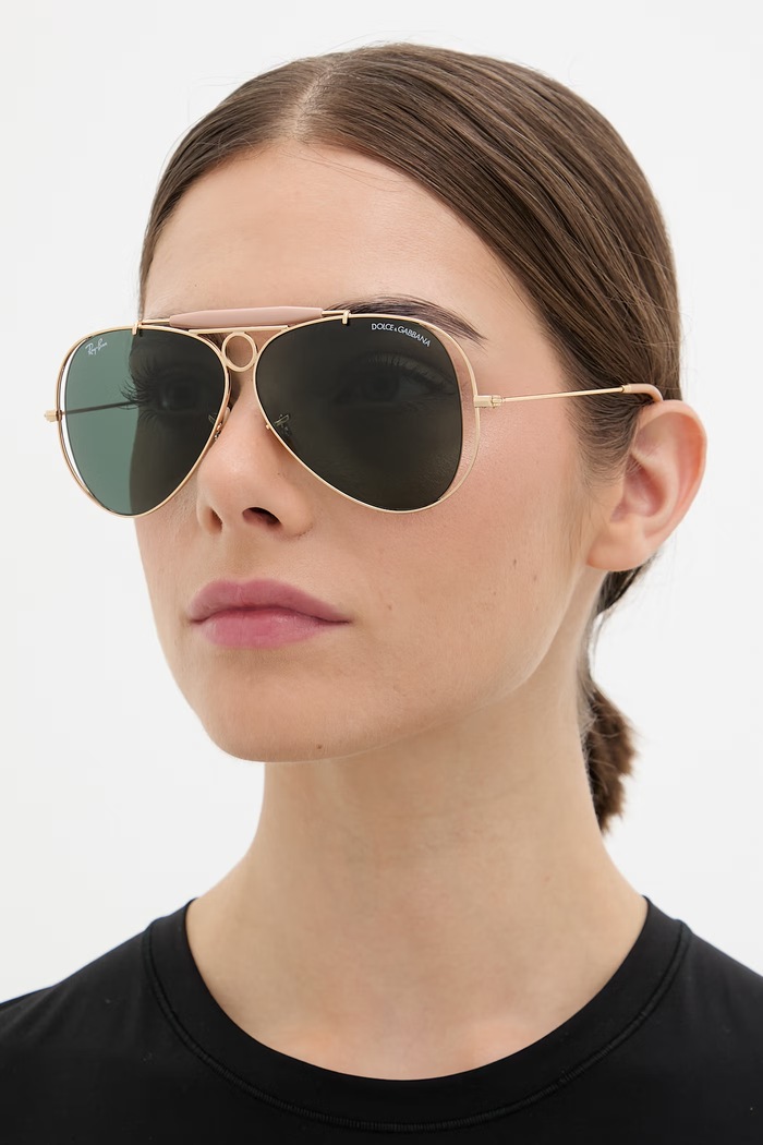 Ray-Ban sončna očala ženska RAY-BAN X DOLCE&GABBANA zlata 0RB3138M