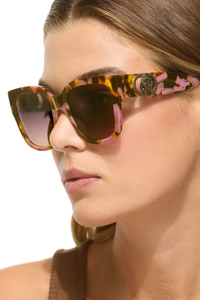 Kurt Geiger London ochelari de soare Wayfarer pentru femei 5560957679 roz