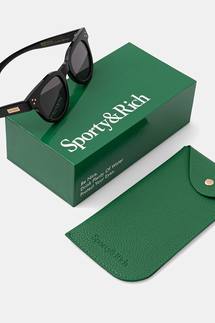 Akcesoria Sporty & Rich okulary przeciwsłoneczne kocie oczy damskie AC091600300BA01 czarny