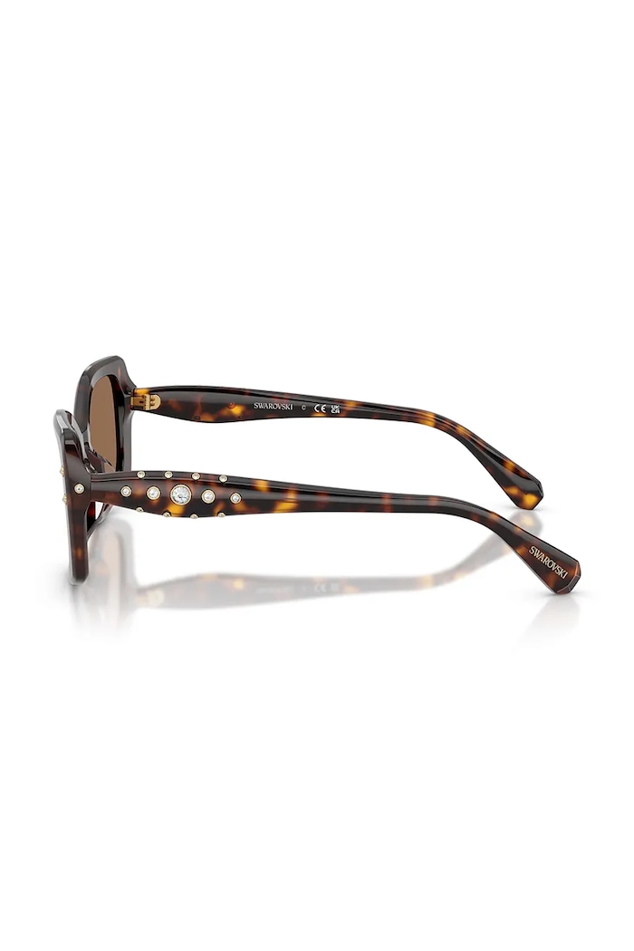 Akcesoria Swarovski okulary przeciwsłoneczne kwadratowe damskie IMBER 5752905 brązowy