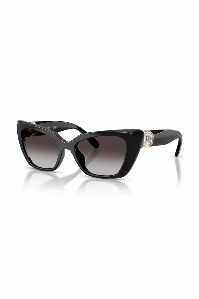 Swarovski okulary przeciwsłoneczne kocie oczy damskie MILLENIA czarny 5737919