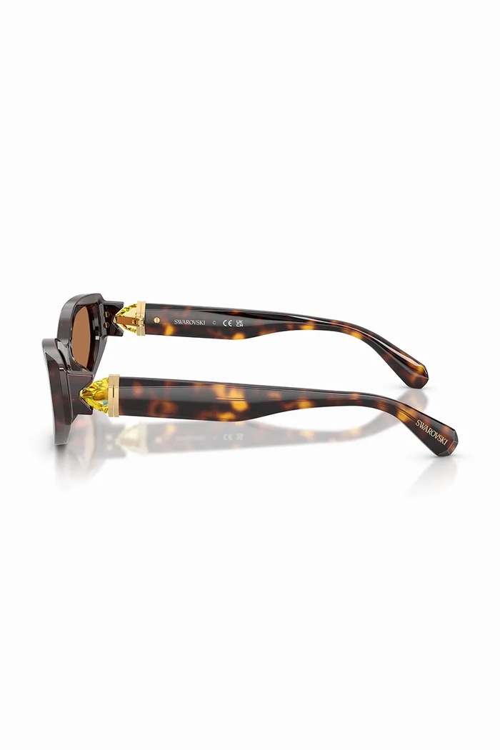 Akcesoria Swarovski okulary przeciwsłoneczne kocie oczy damskie LUCENT 5737643 brązowy