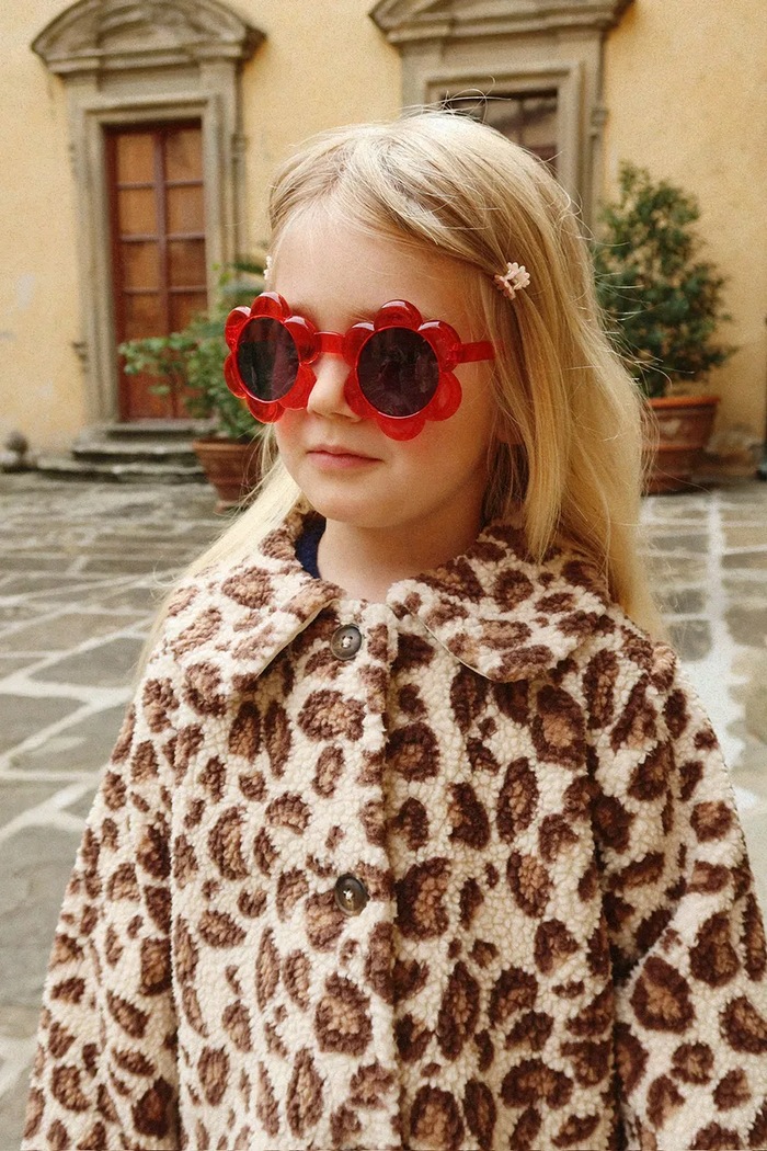 Konges Sløjd okulary przeciwsłoneczne dziecięce SUNGLASSES JUNIOR FLOWER czerwony KS102799.PPY2