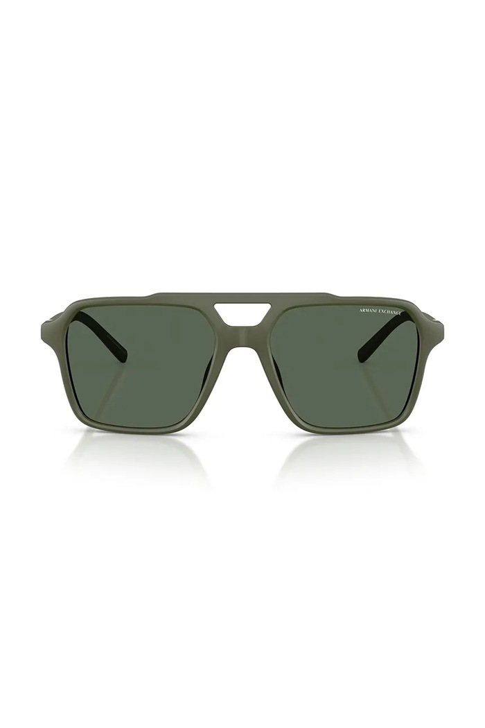 Akcesoria Armani Exchange okulary przeciwsłoneczne pilotki męskie 0AX4166SU zielony