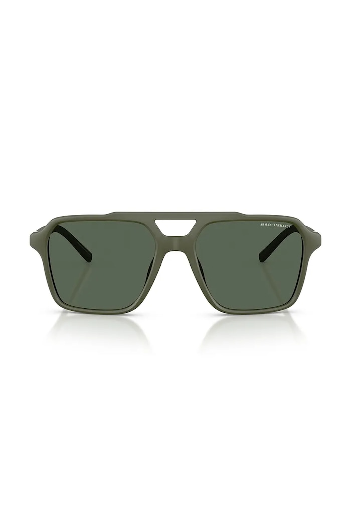 Akcesoria Armani Exchange okulary przeciwsłoneczne pilotki męskie 0AX4166SU zielony