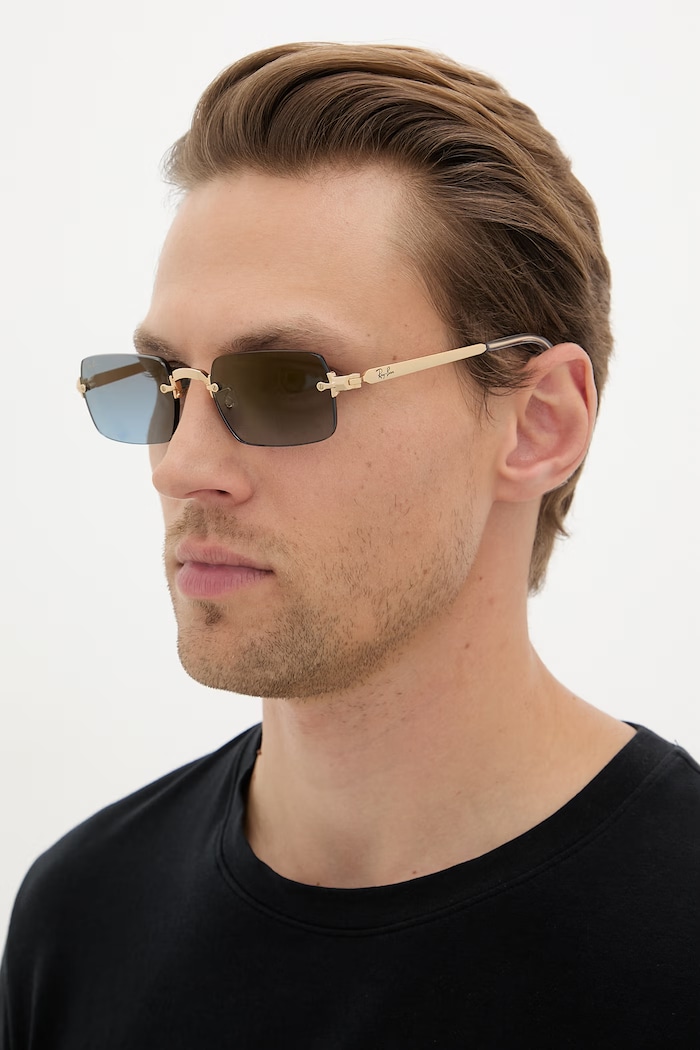 Ray-Ban солнцезащитные очки 0RB3928 золотой SS26